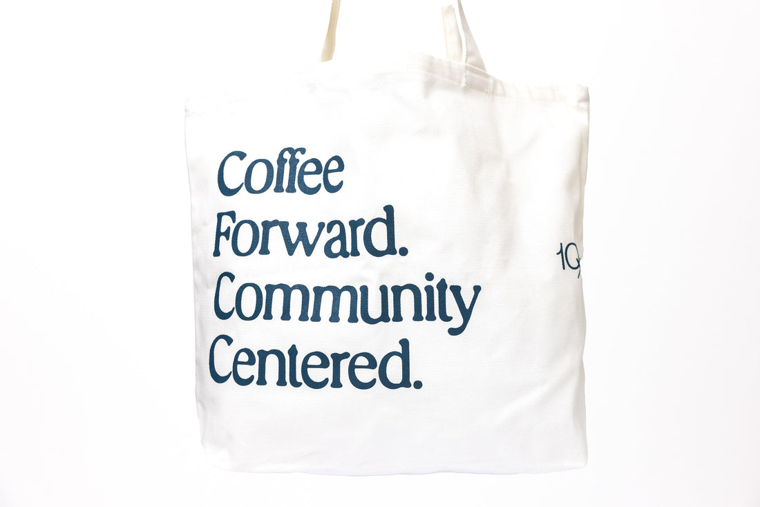 5th Anniversary Tote - &quot;Coffee Forward. Community Centered.&quot;