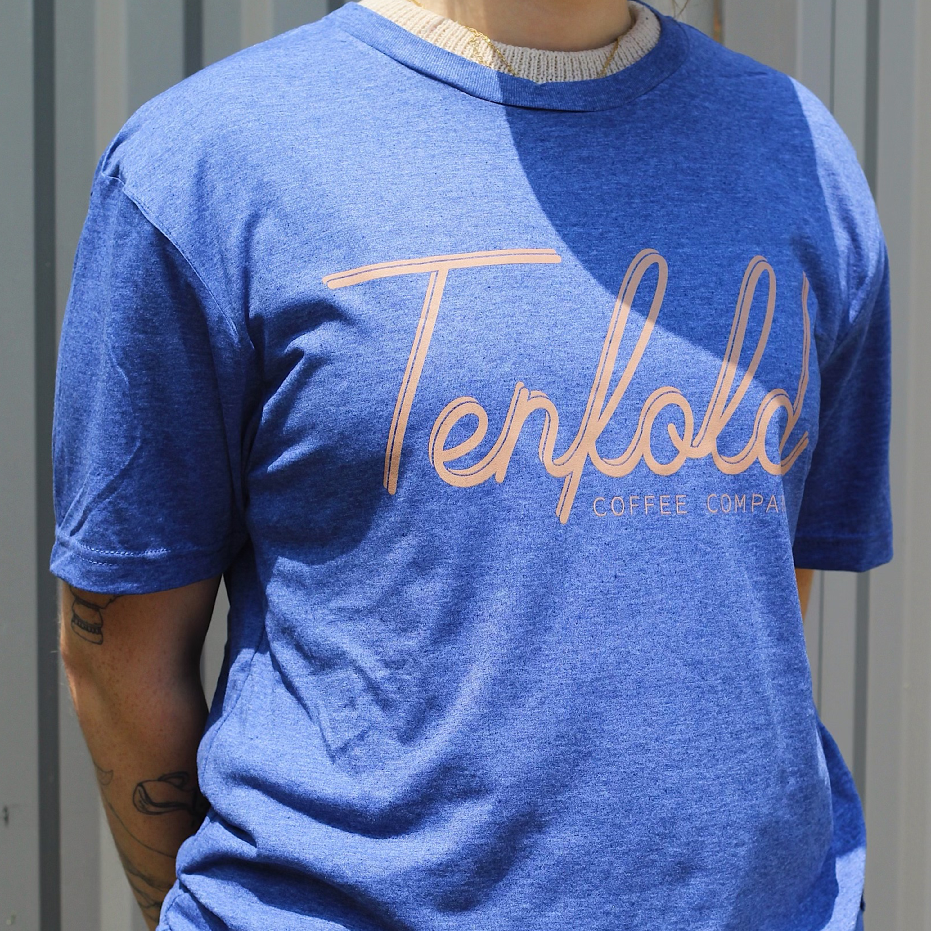 Blue Script Tenfold Shirt